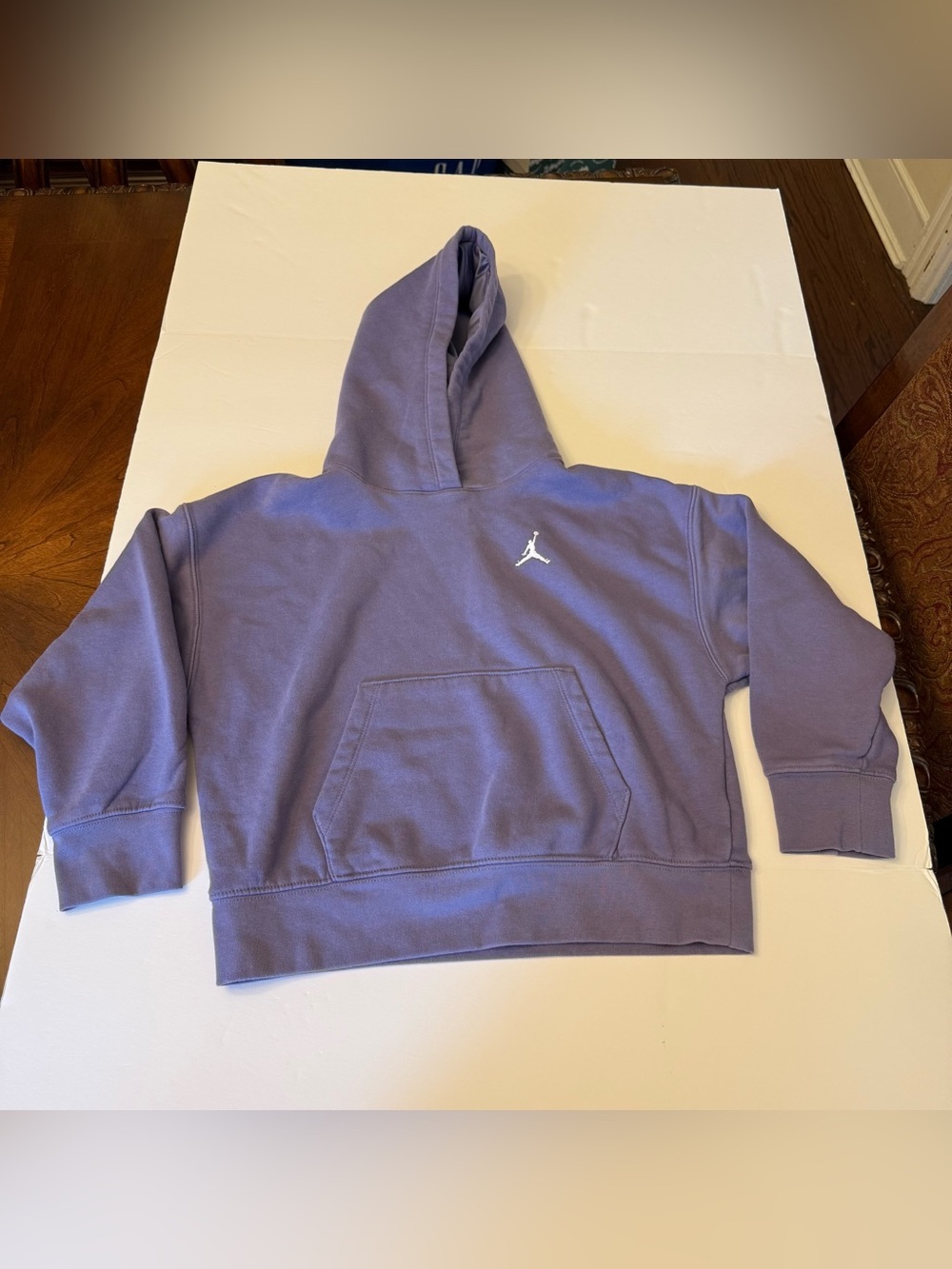 Jordan Girls Brooklyn Fleece Pullover Hoodie in Purple Size M 10-12yrs 128-140cm